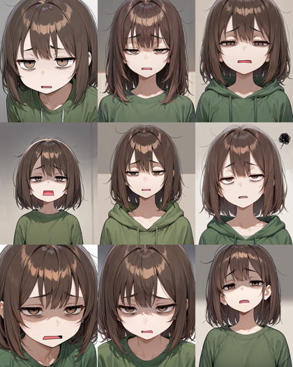 7th anime XL-IL A - 「うへぇ」の表情を表現するプロンプト、画像生成結果:画像9