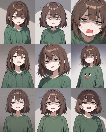 animemix v8.0 - 「うへぇ」の表情を表現するプロンプト、画像生成結果:画像8