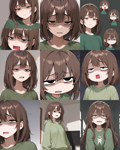 Hassaku XL v3.2 - 「うへぇ」の表情を表現するプロンプト、画像生成結果:画像3