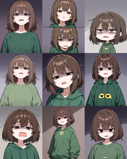 Ikastrious v15.2 - 「うへぇ」の表情を表現するプロンプト、画像生成結果:画像35