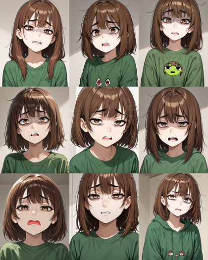 Kawaii Realistic Manga IL Mix v0.2 - 「うへぇ」の表情を表現するプロンプト、画像生成結果:画像22