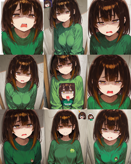 LinenIllustrious v2.0 - 「うへぇ」の表情を表現するプロンプト、画像生成結果:画像23