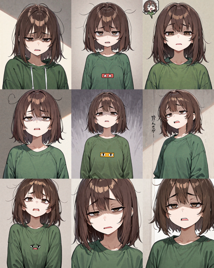 Nova Anime XL v13.0 - 「うへぇ」の表情を表現するプロンプト、画像生成結果:画像2