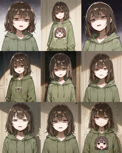 Nova Flat XL v8.0 - 「うへぇ」の表情を表現するプロンプト、画像生成結果:画像40