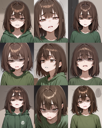 REED MIX illustrious SDXL s1.0 - 「うへぇ」の表情を表現するプロンプト、画像生成結果:画像24