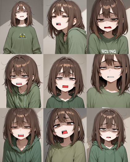 WooMix v1.97Hc - 「うへぇ」の表情を表現するプロンプト、画像生成結果:画像29