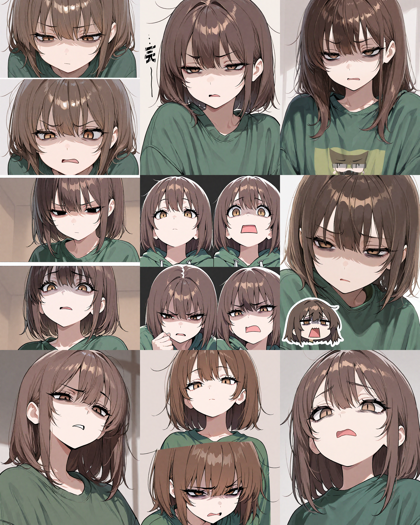 yoiko style model v1.6 - 「うへぇ」の表情を表現するプロンプト、画像生成結果:画像30