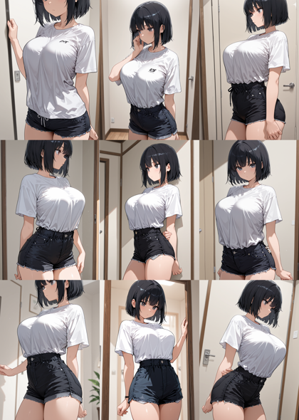 AlcAI - AnimeHaven Awakening - v30 - シャツでアンダーバストラインができないようにするプロンプト、画像生成結果:画像4