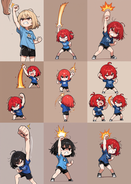 AlcAI - AnimeHaven awakening - v30 - アッパーで殴っているポーズを表現するプロンプト、画像生成結果:画像19
