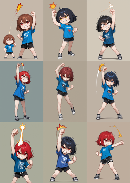Hotchpotch v3.0 - アッパーで殴っているポーズを表現するプロンプト、画像生成結果:画像41