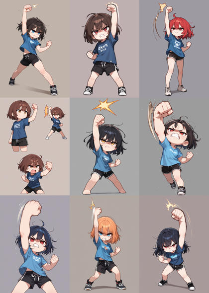 Kodoranime v3.0 - アッパーで殴っているポーズを表現するプロンプト、画像生成結果:画像46