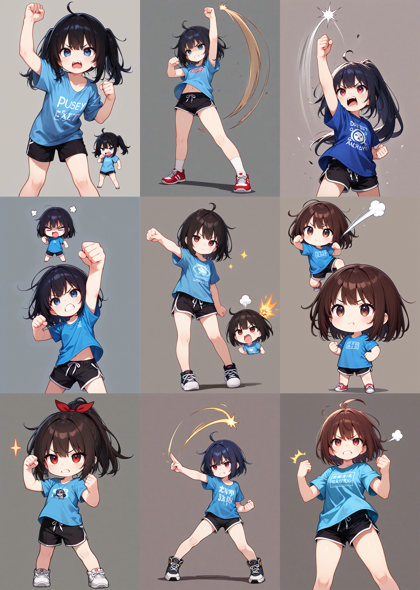 LemonSugarMix v2.2 - アッパーで殴っているポーズを表現するプロンプト、画像生成結果:画像48
