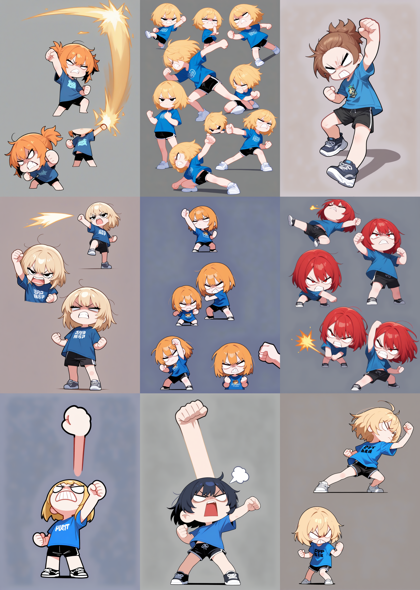 Raehoshi illust XL v7.0 - アッパーで殴っているポーズを表現するプロンプト、画像生成結果:画像22
