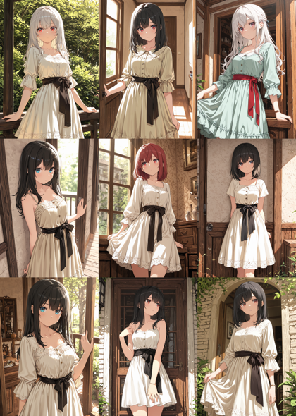 Hakushi Mix v1.41 - 衣装の腰の帯を表現するプロンプト、画像生成結果:画像5