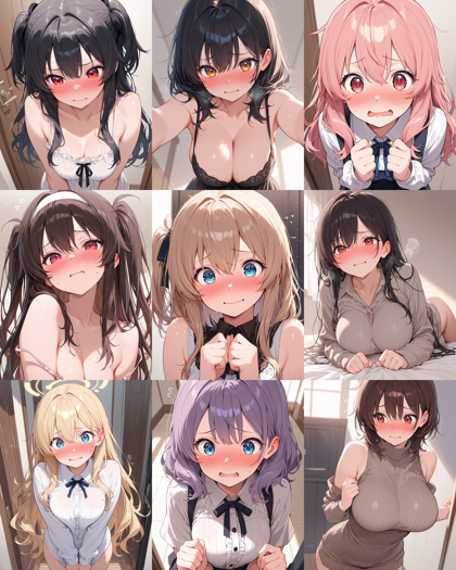 WAI-illustrious-SDXL v15.0 - 波打つ口、あわあわした表情を生成するプロンプト、画像生成結果:画像1