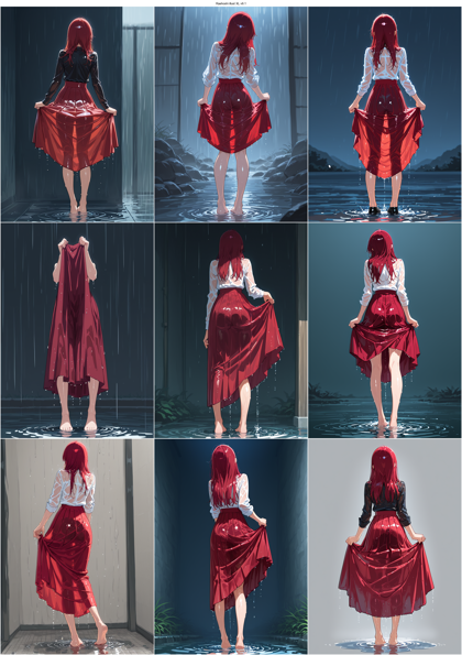 Raehoshi illust XL v9.1 - 濡れているキャラクターを表現するプロンプト、画像生成結果:画像12