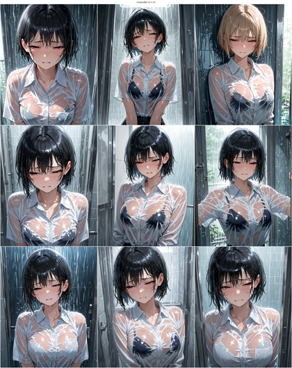 UmetanaMix V2 v1.43 - 濡れているキャラクターを表現するプロンプト、画像生成結果:画像8