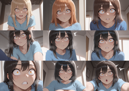 Prefect Illustrious v1.5 - 目を見開いた表情、瞳が小さくなる描写のプロンプトと画像生成結果:画像6