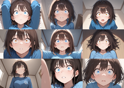 WAI-NSFW-illustrious-SDXL v14.0 - 目を見開いた表情、瞳が小さくなる描写のプロンプトと画像生成結果:画像2