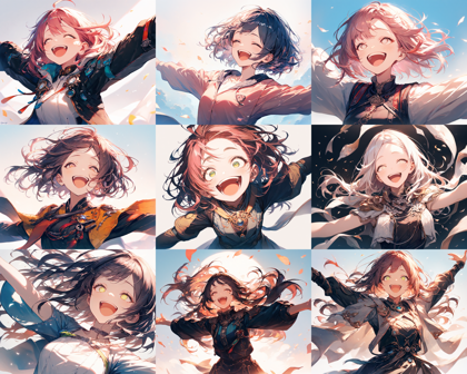 Animagine XL 4.0 opt - 大きく口を開いた表情のプロンプト、画像生成結果:画像13