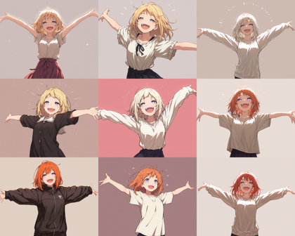 HakushiMix v1.3 - 大きく口を開いた表情のプロンプト、画像生成結果:画像17