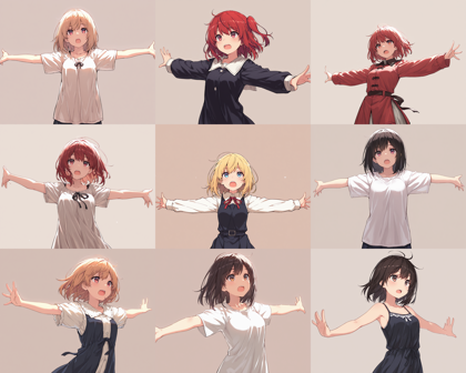 HakushiMix v1.3 - 大きく口を開いた表情のプロンプト、画像生成結果:画像5