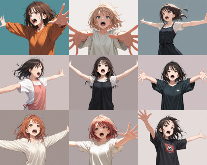 Nova Anime XL v9.0 - 大きく口を開いた表情のプロンプト、画像生成結果:画像21
