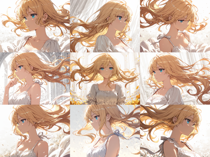 HakushiMix v1.4 - 風になびく服、髪を表現するプロンプト、画像生成結果:画像8