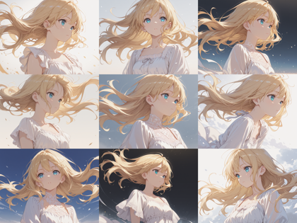 HDA Rainbow v1.3 - 風になびく服、髪を表現するプロンプト、画像生成結果:画像7