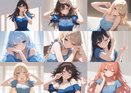 Copax TimeLess XPlus-2B-NSFW-1 - ウィンクを表現するプロンプト:画像4