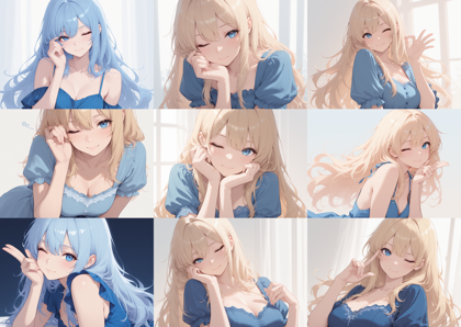 Diving-Illustrious Flat Anime Paradigm Shift v6.3 - ウィンクを表現するプロンプト:画像5