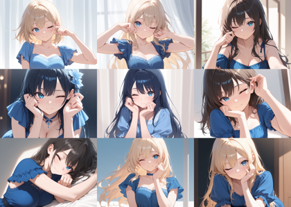 WAI-illustrious-SDXL v16.0 - ウィンクを表現するプロンプト:画像1