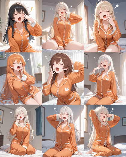 Prefect illustrious XL v4.0 - あくびをしているキャラクターを表現するプロンプト、画像生成結果:画像3