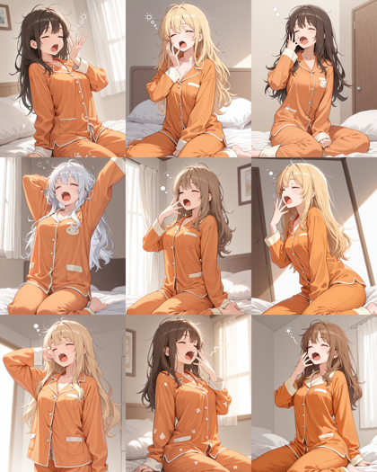 SteinIllustrious v16 - あくびをしているキャラクターを表現するプロンプト、画像生成結果:画像6