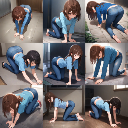 Cat Career v5.0 - 四つん這いのポーズのプロンプト・画像生成結果:画像6
