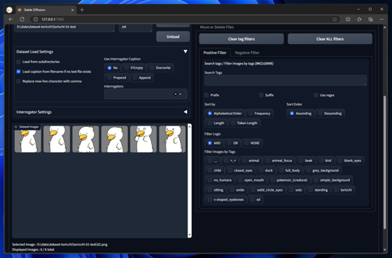 Dataset Tag Editor で選択した複数の画像にタグを追加する:画像4