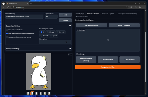 Dataset Tag Editor で選択した複数の画像にタグを追加する:画像7