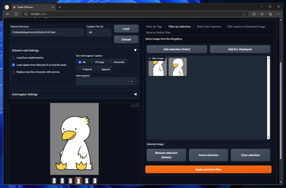 Dataset Tag Editor で選択した複数の画像にタグを追加する:画像14