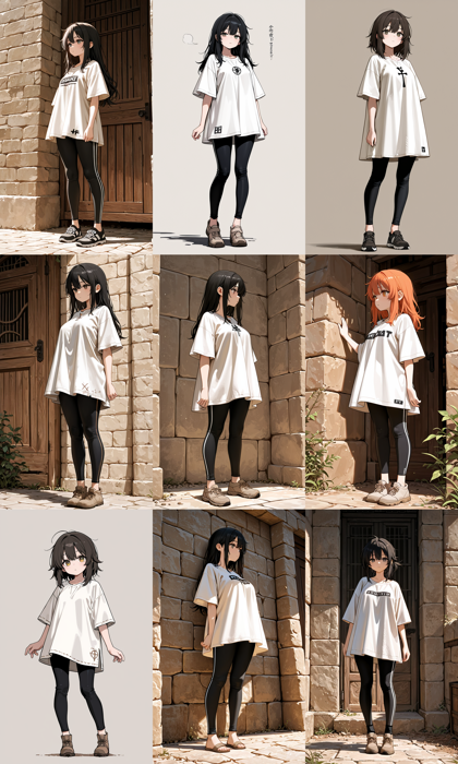 Plant Milk Walnut - 丈の長い (膝上程度の丈の) Tシャツのプロンプト:画像10