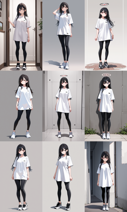 WAI-NSFW Illustrious v14.0 - 丈の長い (膝上程度の丈の) Tシャツのプロンプト:画像12