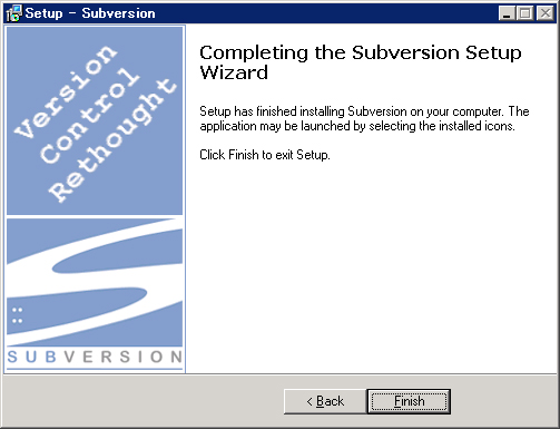 Subversionのインストール:画像9