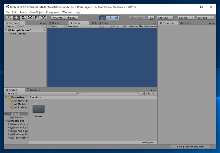 Unityのプロジェクトを実行する:画像3