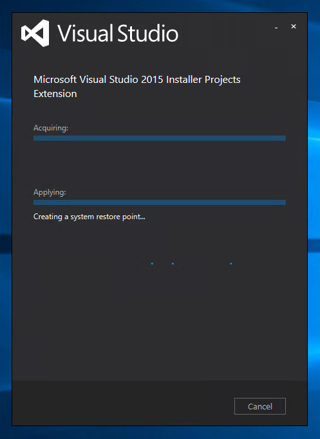 Microsoft Visual Studio 2015 Installer Projects をインストールする:画像7