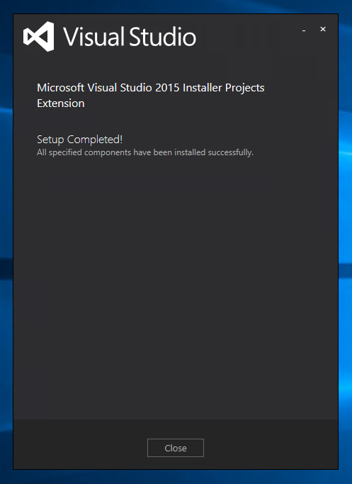 Microsoft Visual Studio 2015 Installer Projects をインストールする:画像10