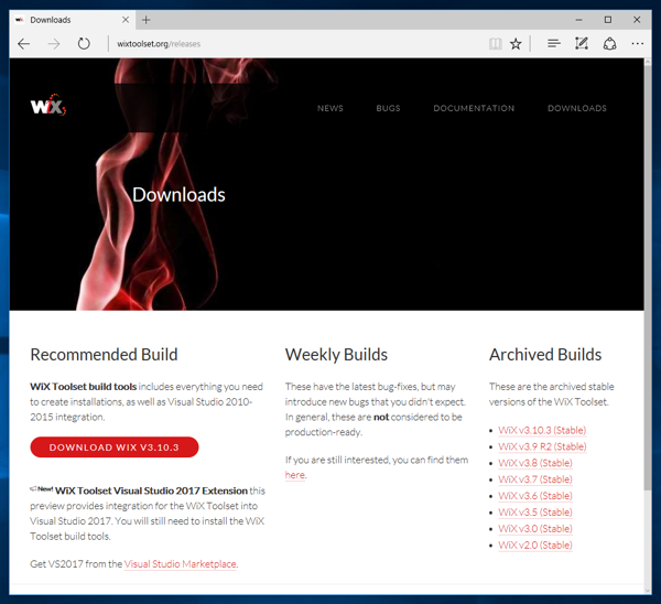 WiX Toolset Visual Studio 2017 Extension をインストールする:画像2