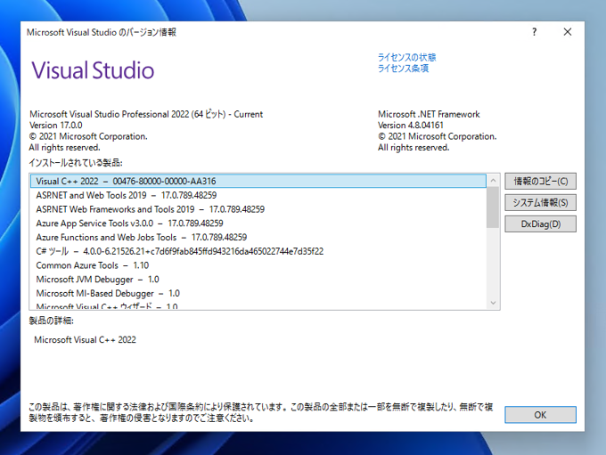 Visual Studio 2022 をインストールする:画像29