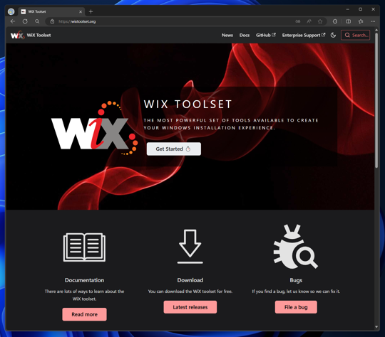 WiX Toolset v4 (HeatWave for Visual Studio) のインストール:画像1