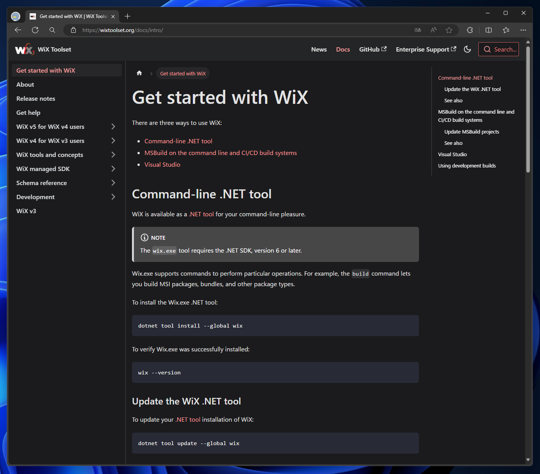 WiX Toolset v4 (HeatWave for Visual Studio) のインストール:画像2