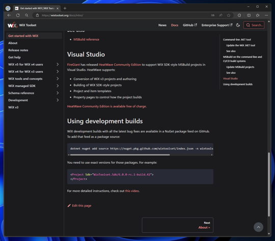 WiX Toolset v4 (HeatWave for Visual Studio) のインストール:画像3