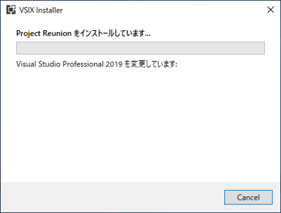 Visual Studio 2019 に Project Reunion 0.5 拡張パッケージをインストールする:画像6